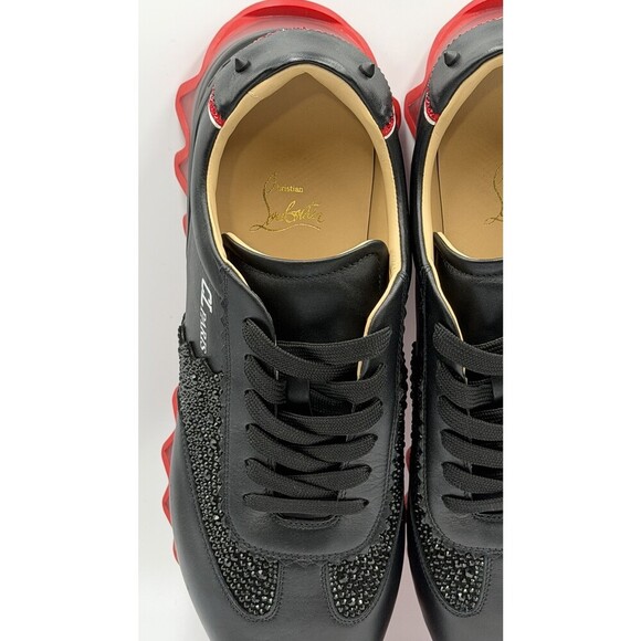 Christian Louboutin Loubishark Sneakers Leather Swarovski Crystal Size 43.5 EU main image 10